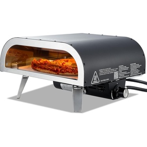 VEVOR Propane Outdoor Pizza Oven, 12 Inch Gas Pizza Maker, Max 1000℉, Portable Outdoor Cooker with Thickened Pizza Stone, 3 Layers Pizza Oven for Outside Patio Camping & Backyard, Black(12 Inch)