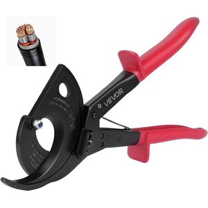 VEVOR Ratcheting Cable Cutter, Spring Steel Blades with Insulated Handles, Quick-Release Button, Heavy Duty Ratchet Cable Wire Cutter for Cutting Copper & Aluminum Cables Up to 800 MCM / 400 mm²(11inch/800 MCM / 400 mm²)