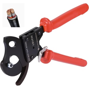 VEVOR Ratcheting Cable Cutter, Spring Steel Blades with Insulated Handles, Quick-Release Button, Heavy Duty Ratchet Cable Wire Cutter for Cutting Copper & Aluminum Cables Up to 800 MCM / 400 mm²(11inch/600 MCM / 300 mm²)