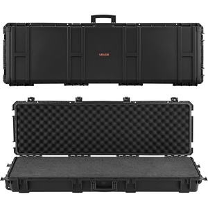 VEVOR Rifle Case, Rifle Hard Case with 4 Layers Fully-protective Foams, Detachable XPE Foam, 50 inch Lockable Gun Storage with Wheels, IP67 Waterproof & Dustproof, for Rifle, Shotgun, Black