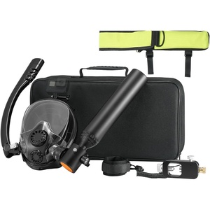 VEVOR Scuba Tank, 0.5L Portable Diving Tank, Diving Oxygen Cylinder Support 5-10 Minutes Underwater Breathing, 32.81 ft Diving Depth, Refillable Snorkel Air Tank Kit for Underwater Exploration Rescue