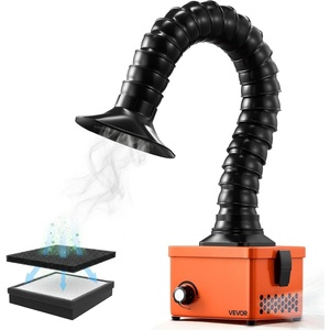 VEVOR Solder Fume Extractor, 40W Brushless Soldering Smoke Absorber with 2-Stage Filters & Adjustable Airflow, 80 m³/h Strong Suction Compact Desktop Smoke Extractor for Soldering DIY Welding(6.5 x 5.5 x 5Inch)