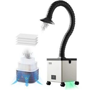 VEVOR Solder Fume Extractor, 40W Brushless Soldering Smoke Absorber with 2-Stage Filters & Adjustable Airflow, 80 m³/h Strong Suction Compact Desktop Smoke Extractor for Soldering DIY Welding(200m³/h 3-Stg Filter)