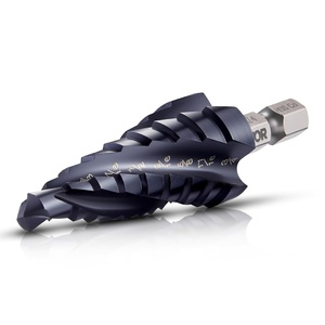 VEVOR Step Drill Bit Set, 1/8-7/8 inch, 3 Pieces Step Drill Bits, 1/4 inch Hex Shank, TiAlN Coating Cobalt HSS High Speed Steel, for Metal, Stainless Steel, Aluminum, Wood, Plastic, Fiberglass(1/4-3/4″ (Single))