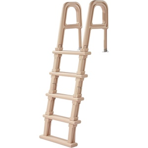 VEVOR Swimming Pool Ladder, 75°Inclined 5-Step Double Handrails Stair, Non-Slip Heavy Duty Steps, Load Capacity 300 lb, for 48-54 in Inground & Above-Ground Pools of Any Deck Surface Indoor & Outdoor(Taupe)