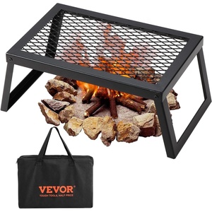 VEVOR Swivel Campfire Grill, Fire Pit Grill Grate over Fire Pits, Heavy Duty Steel Grill Grates, 360° Adjustable Open Fire Outdoor Cooking Equipment, Portable Camp Fire Racks for Camping Outdoor BBQ(18*12*1.2 inch)