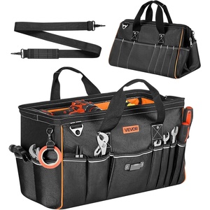 VEVOR Tool Bag, 20 Inch, 33-Pocket Portable Large Tool Box Organizer Storage, Toolbox with Big Zipper, Adjustable Shoulder Strap, Water-Resistant Carry Toolbag, for Men Women Dad Husband Fathers Day(20″ Regular)