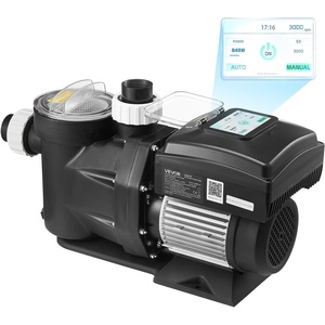 VEVOR Variable Speed Pool Pump, 1.5 HP, AC 220-240V, 115 GPM, In/Above Swimming Pool Pump with Filter Basket, Powerful Self Priming, Programmable Timer, for Inground and Above Ground Swimming Pool(1.5 HP)