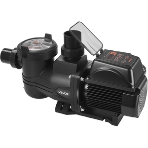 VEVOR Variable Speed Pool Pump, 2 HP, AC 220-240V, 145 GPM, In/Above Swimming Pool Pump with Filter Basket, Powerful Self Priming, Programmable Timer, for Inground and Above Ground Swimming Pool(1.5 HP)