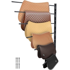 VEVOR Wall Mounted Saddle Rack, 30.9 x 29.9 x 5.5 in, Swing Out Saddle Holder, Six Tiers Horse Saddle Stand, Space Saving Horse Pad and Blanket Rack for Tack Room Organization Trailer Accessories(6 Tiers-1 Pack)