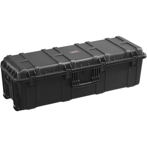 VEVOR Weatherproof Hard Case, Heavy Duty Protective Dry Box Case with Pre-Cut Foam Retractable Pull Handles for Travel, Hunt, Military, Tactical, IP67 Waterproof, for Cameras(44.09 * 15.94 * 13.46)(112x41x34 cm)