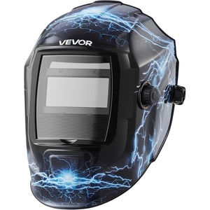 VEVOR Welding Helmet Auto Darkening, 3.94″ x 3.15″ True Color Welding Hood, Solar-Powered Welder Mask 4 Arc Sensors, Wide Shade 4/5-9/9-13 for TIG MIG Weld Cutting Grinding Application – METIS Series(Blue Lightning 6sq.in)