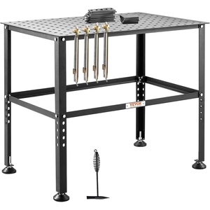 VEVOR Welding Table 36″ x 24″, 800LBS Capacity Welding Workbench Table, Heavy-Duty Work Bench with 0.63″ Fixture Holes and Non-Slip Foot Pads for Welding Assembly Repair Works(36.0 x 24.0 x 30.9 in)