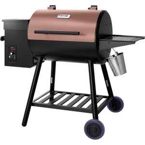 VEVOR Wood Pellet Grill Smoker, 8 in 1 BBQ Grills for Outdoor Cooking, 575 Square Inches Cook Area Electric Smokers, with WiFi-app Control, LCD Screen Controller, Meat Probe, 500°F Max Temperature(456 sq.in&Digital)