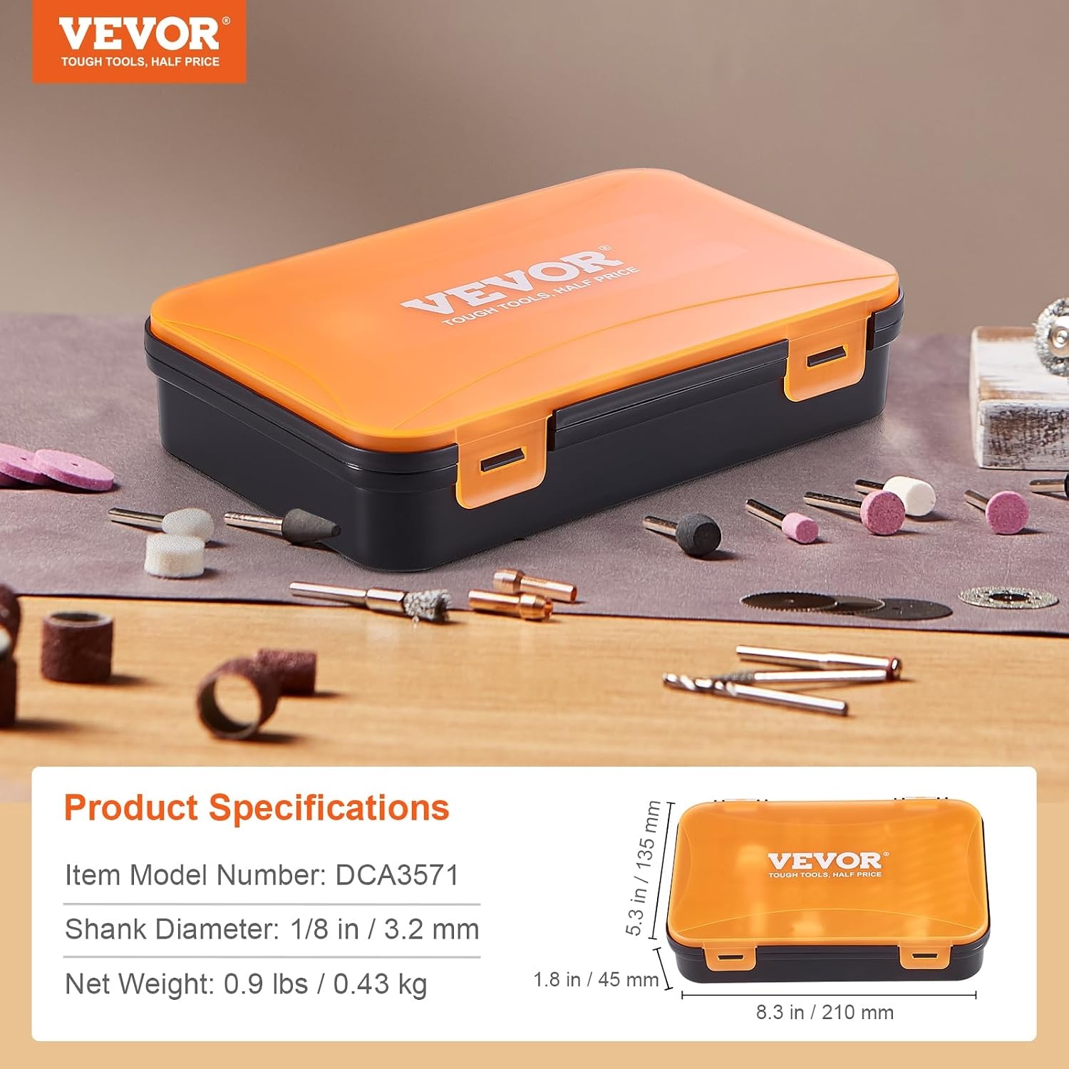 image:imageVEVOR 136Piece Cordless Rotary Tool Kit DC8V Portable Mini Power Rotary Tool 5 Speeds 500030000RPM MultiPurpose DIY Tools for Engraving Sanding Polishing Carving Grinding Cutting DIY Craft375PCS Accessories