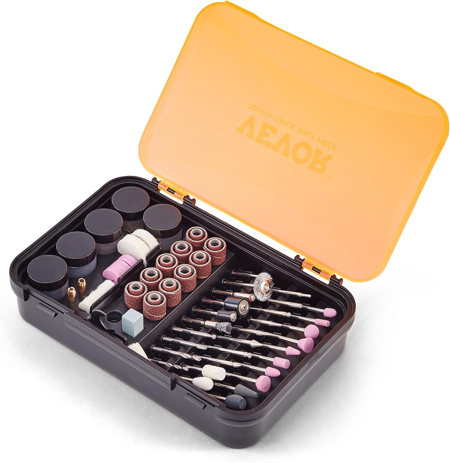 image:imageVEVOR 136Piece Cordless Rotary Tool Kit DC8V Portable Mini Power Rotary Tool 5 Speeds 500030000RPM MultiPurpose DIY Tools for Engraving Sanding Polishing Carving Grinding Cutting DIY Craft375PCS Accessories