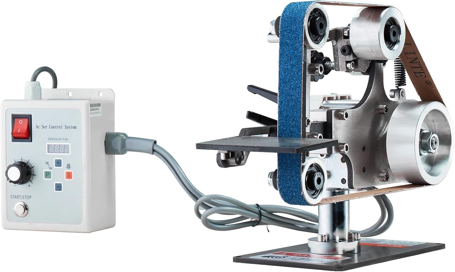 image:imageVEVOR 1500W 2HP Belt Sander Grinder 2 x 82 Variable Speed Belt Grinder for Metalworking 3 in 1 Belt Sander Polisher with 3 Grinding Moulds amp Flat Platen Tool Rest for Knife Making301 in5500RPM