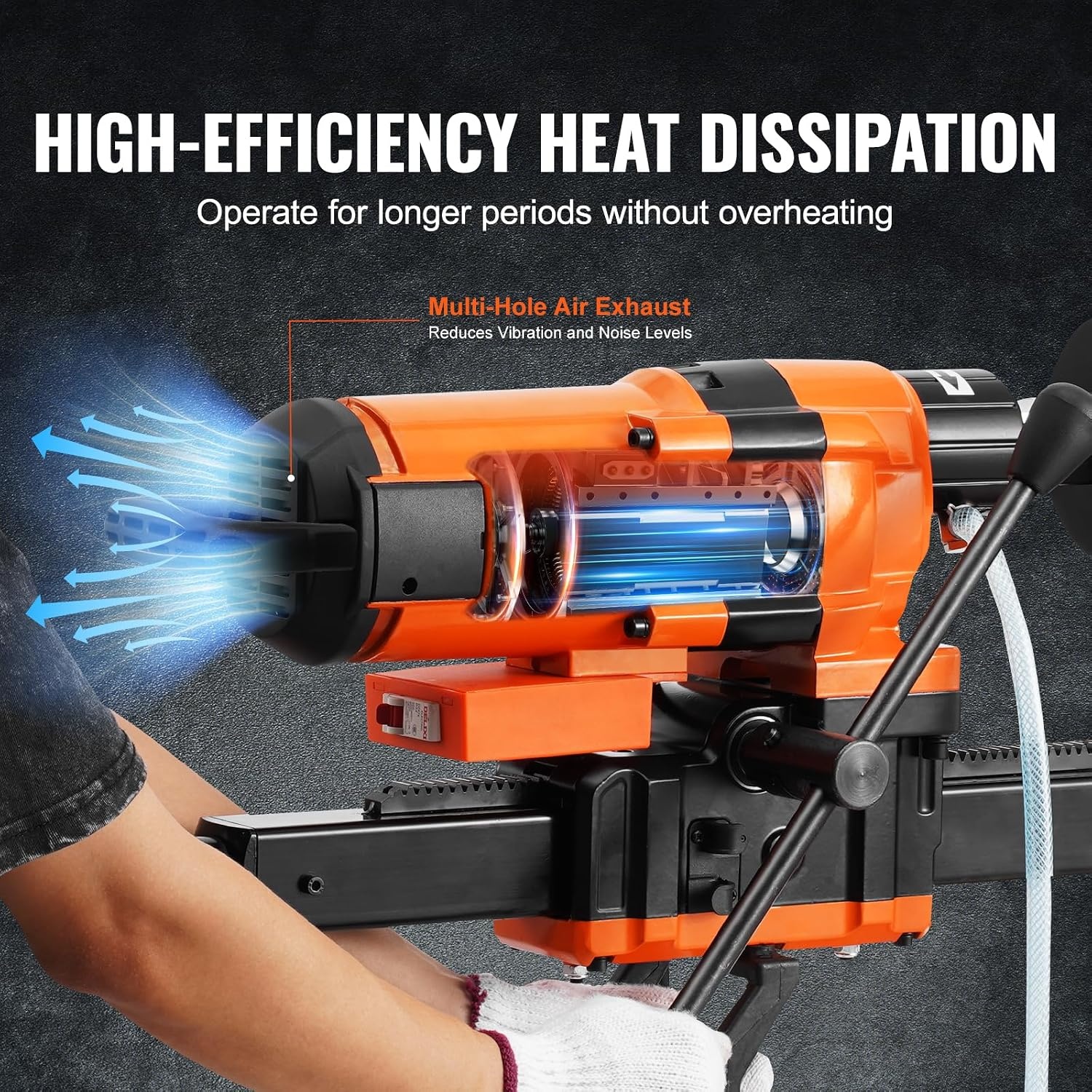 image:imageVEVOR 2 in 1 Handheld amp Standmount Core Drill 0863in Drilling Diameter 2000W Powerful Concrete Drilling Machine with Stand and Core Bit For Corner Operation and LargeScale Projects12in Core Drill 1 Bit