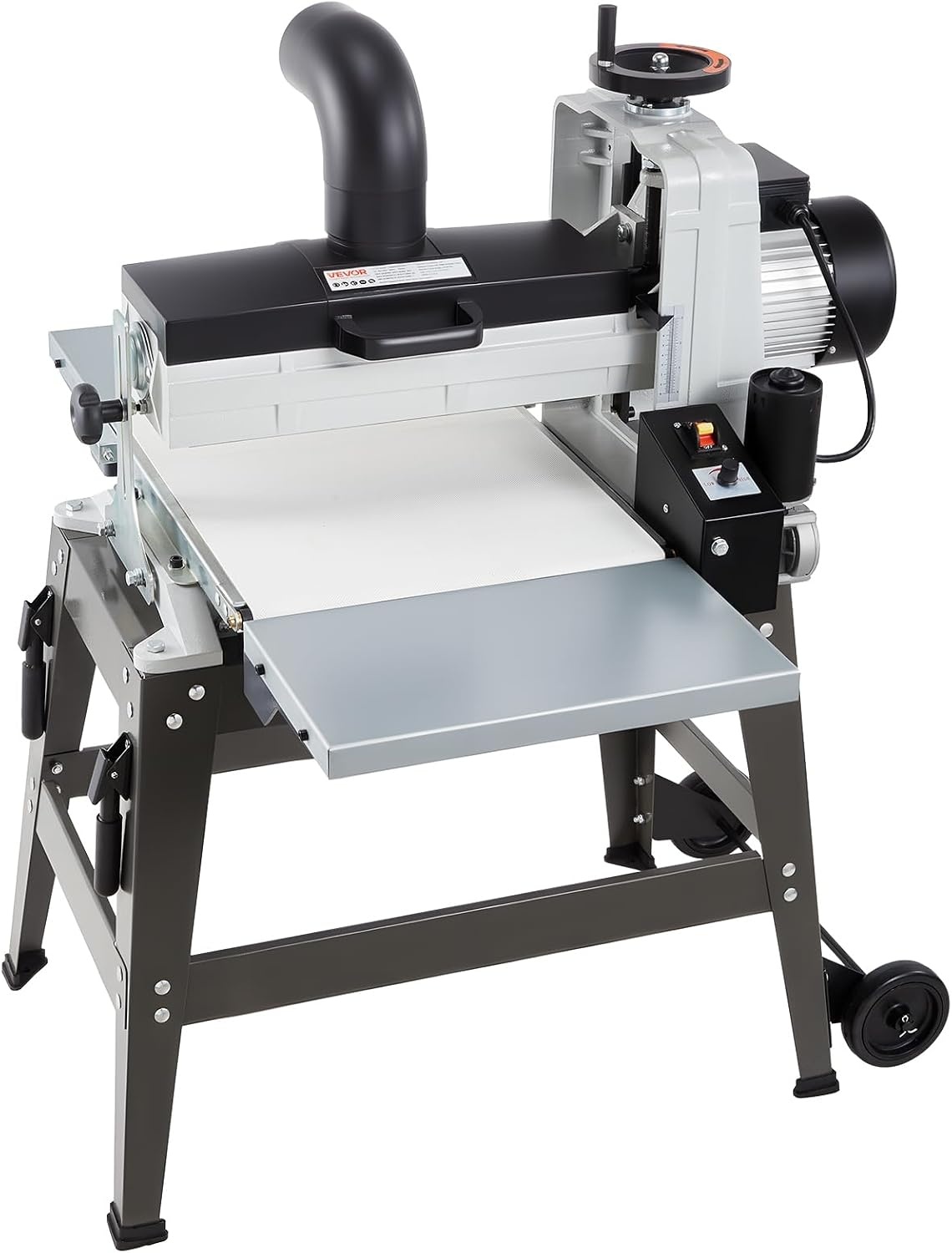 image:imageVEVOR 22 Drum Sander with Stand amp Extension Tables 175HP 1440RPM Dual Motor Drum Sander for Woodworking Variable Speed Conveyor Belt 4 Dust Collection Port for Cabinet amp Furniture Finishing16Inch