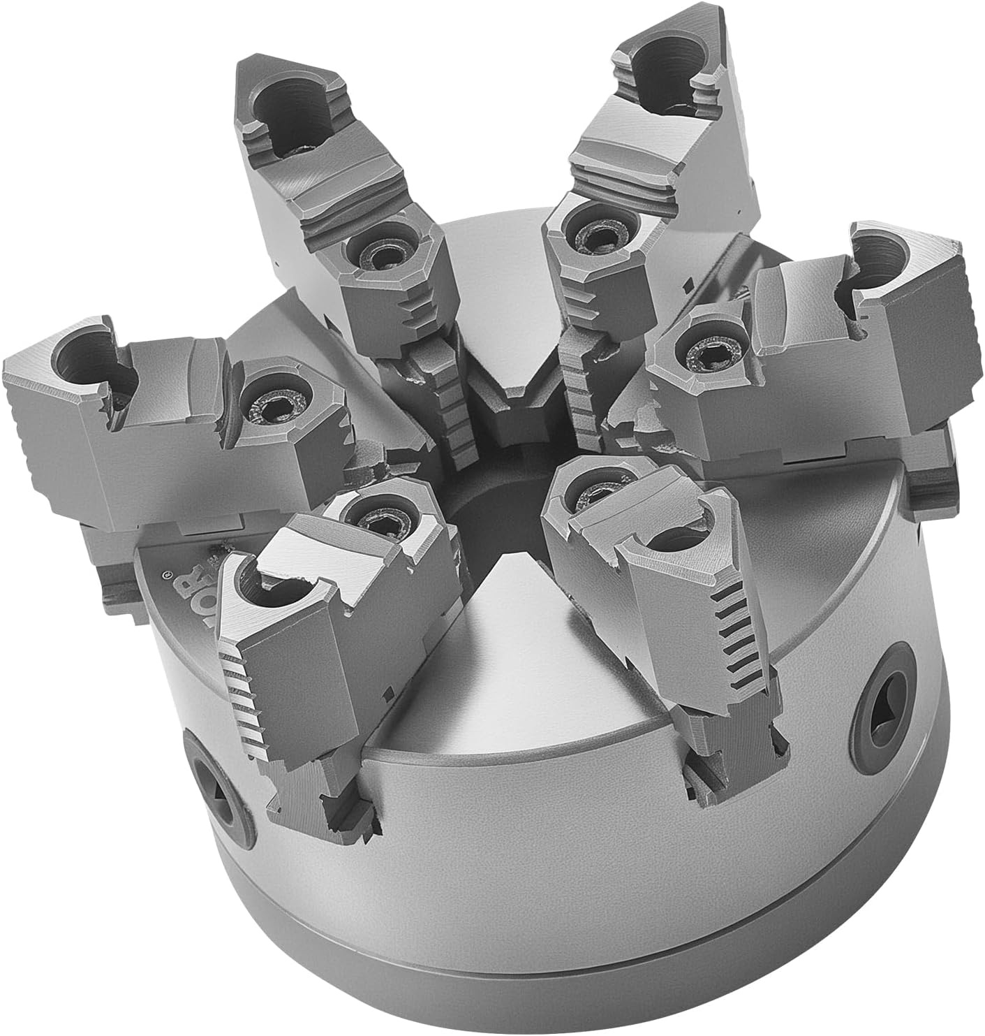 image:imageVEVOR 3Jaw Lathe Chuck 8 Inch 200 mm SelfCentering Chuck with 2 14 in8 Threaded Backing Plate 016787 in 4200 mm Clamping Range with Twrench Screws HT300 Material for Wood Metal Lathe6 inches