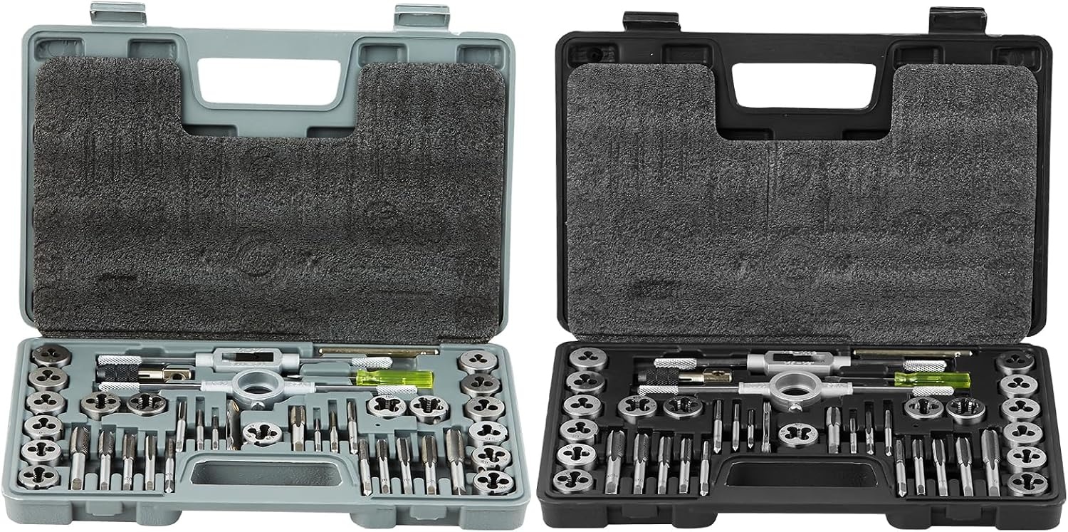 image:imageVEVOR 40 pcs Tap and Die Set Metric Size M3M12 Rethreading Tapping Tools Kit Made of Durable Bearing Steel Includes Full Accessories and Storage Case for Internal and External Thread Cutting80PC