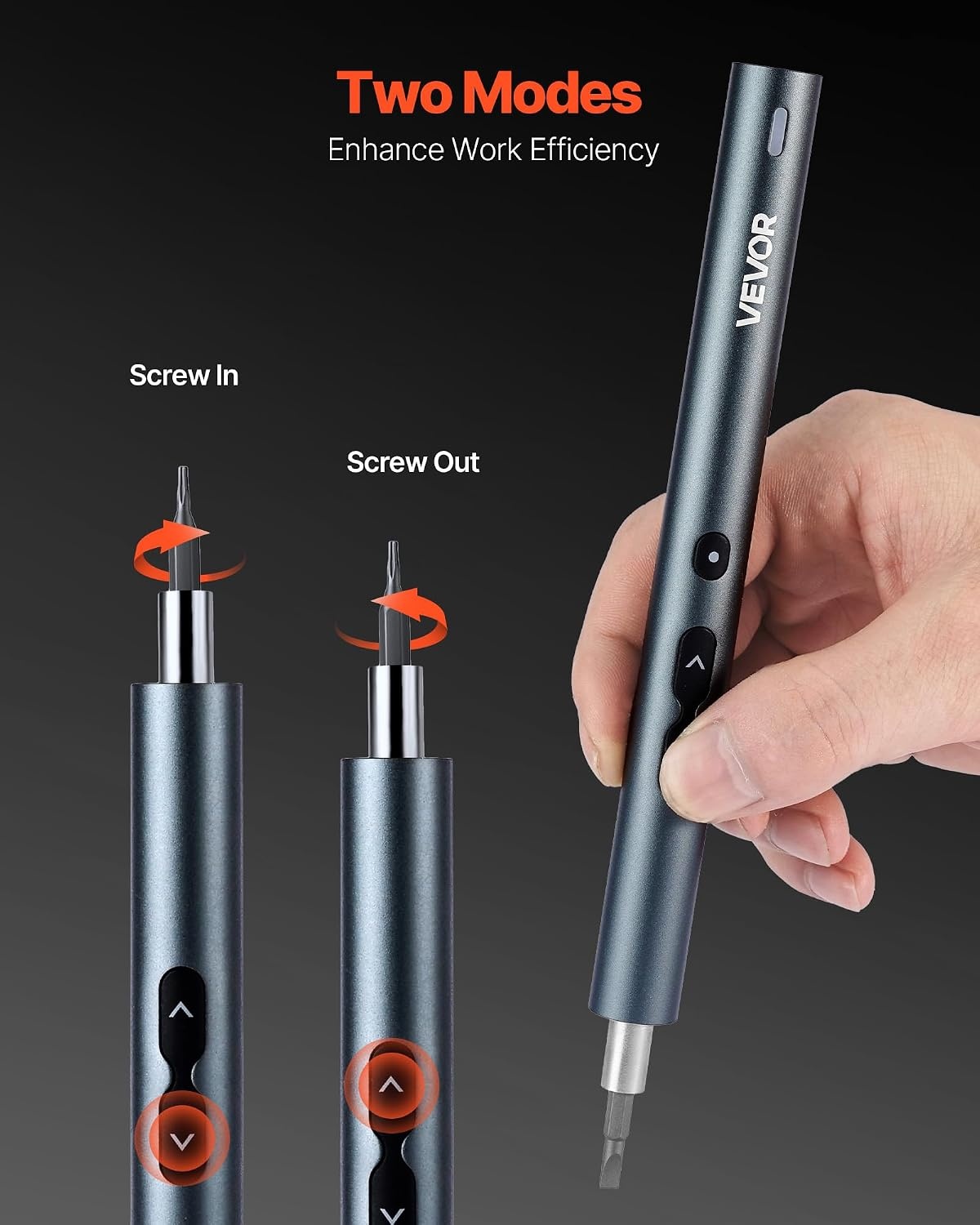 image:imageVEVOR 4V Electric Screwdriver Set Mini Precisioni Electric Screwdriver Set 48 Magnetic Bits 532Hex S2 Steel Bits amp LED Light Repair Tool Kit for Electronics Phone Camera Laptop Watch48PCS 532