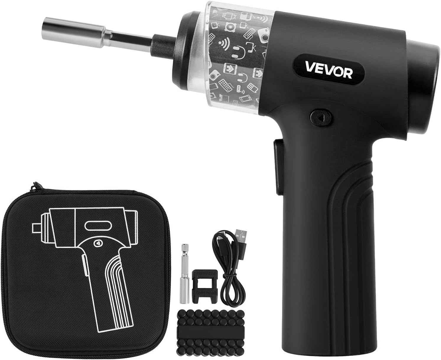 image:imageVEVOR 4V Electric Screwdriver Set Mini Precisioni Electric Screwdriver Set 48 Magnetic Bits 532Hex S2 Steel Bits amp LED Light Repair Tool Kit for Electronics Phone Camera Laptop Watch32PCS 14