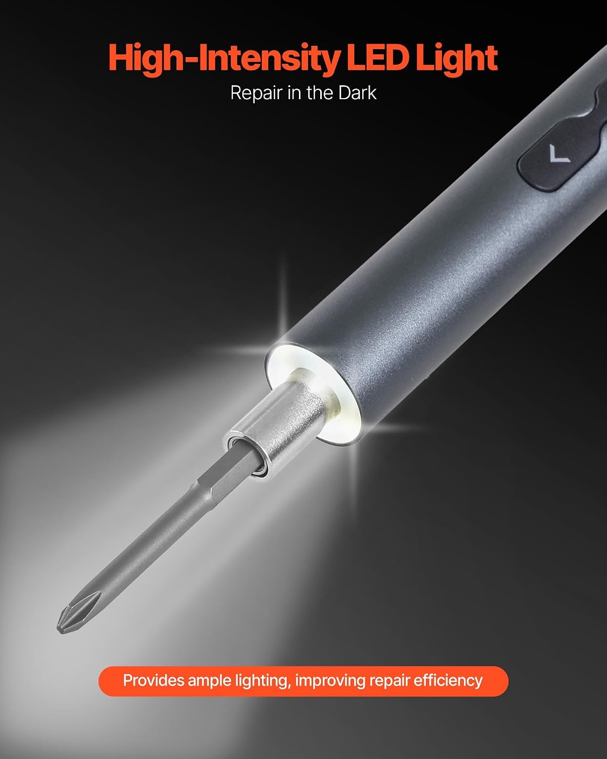 image:imageVEVOR 4V Electric Screwdriver Set Mini Precisioni Electric Screwdriver Set 48 Magnetic Bits 532Hex S2 Steel Bits amp LED Light Repair Tool Kit for Electronics Phone Camera Laptop Watch48PCS 532