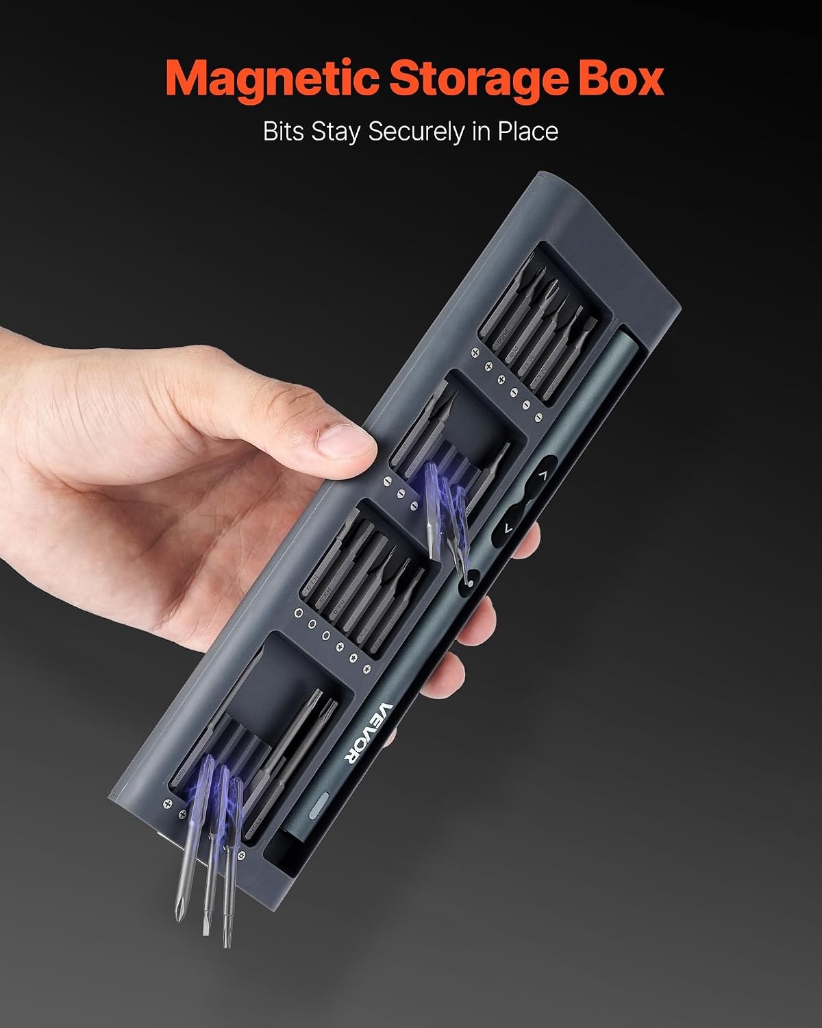 image:imageVEVOR 4V Electric Screwdriver Set Mini Precisioni Electric Screwdriver Set 48 Magnetic Bits 532Hex S2 Steel Bits amp LED Light Repair Tool Kit for Electronics Phone Camera Laptop Watch48PCS 532