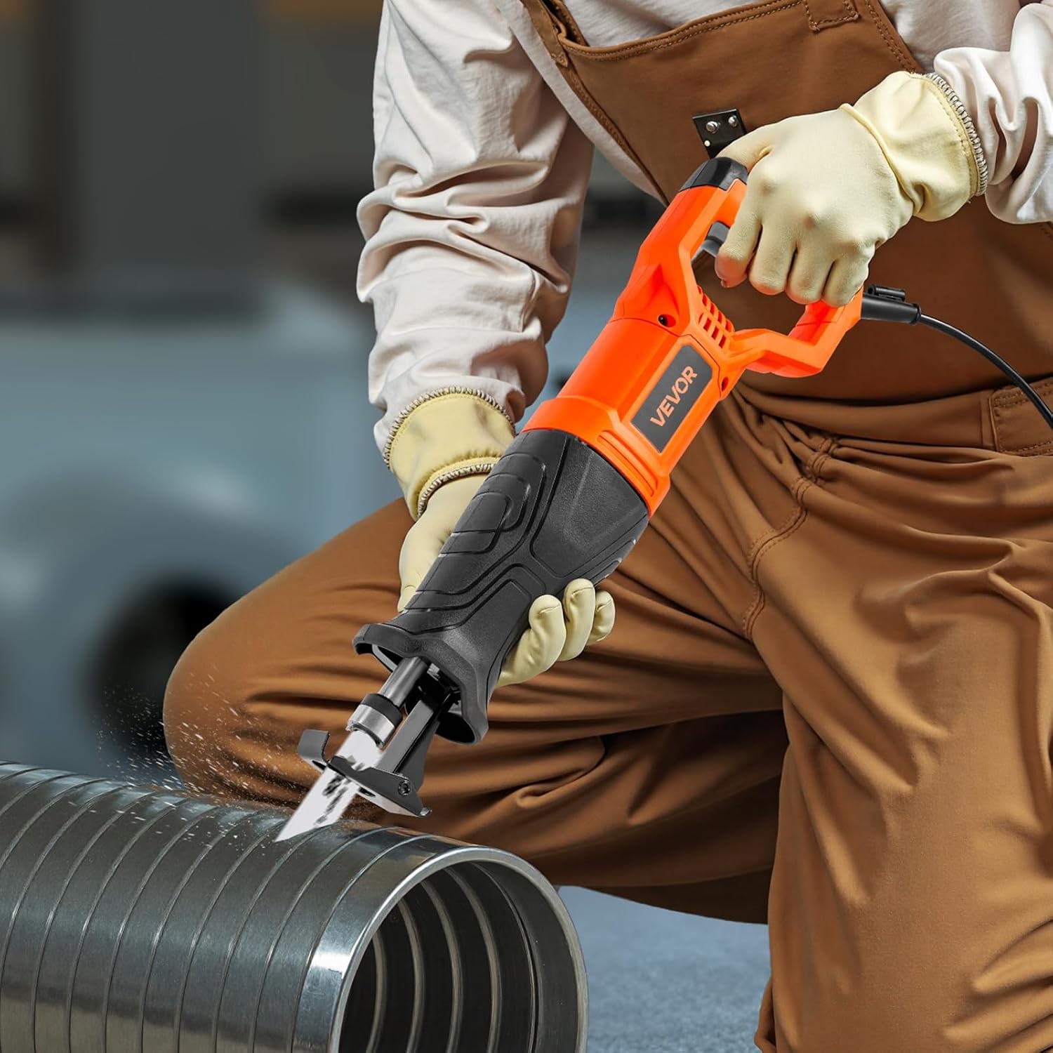 image:imageVEVOR 6 Amp Corded Reciprocating Saw 34 Stroke Length Power Reciprocating Saw with Variable Speed 3000 SPM 8 Blades amp Bag Included for Wood Metal and Plastic Cutting118