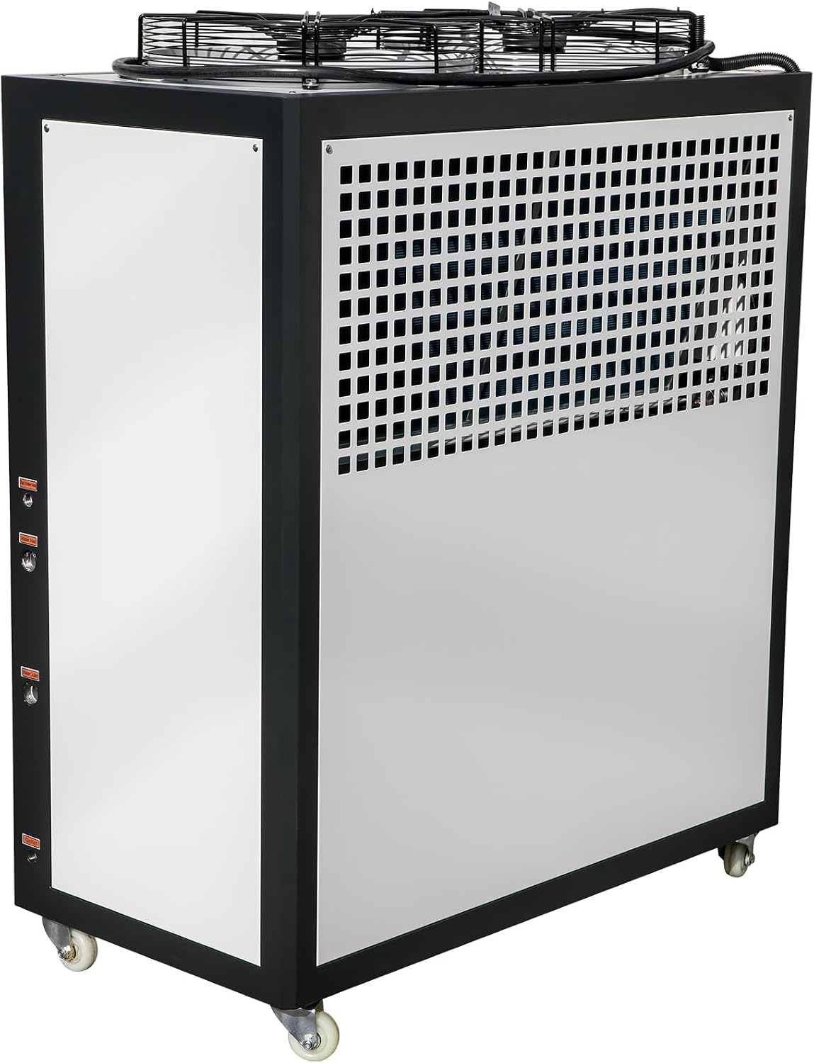 image:imageVEVOR 6Ton Capacity AirCooled Water Chiller 6HP Stainless Steel Portable Digital Microcomputer Control Black