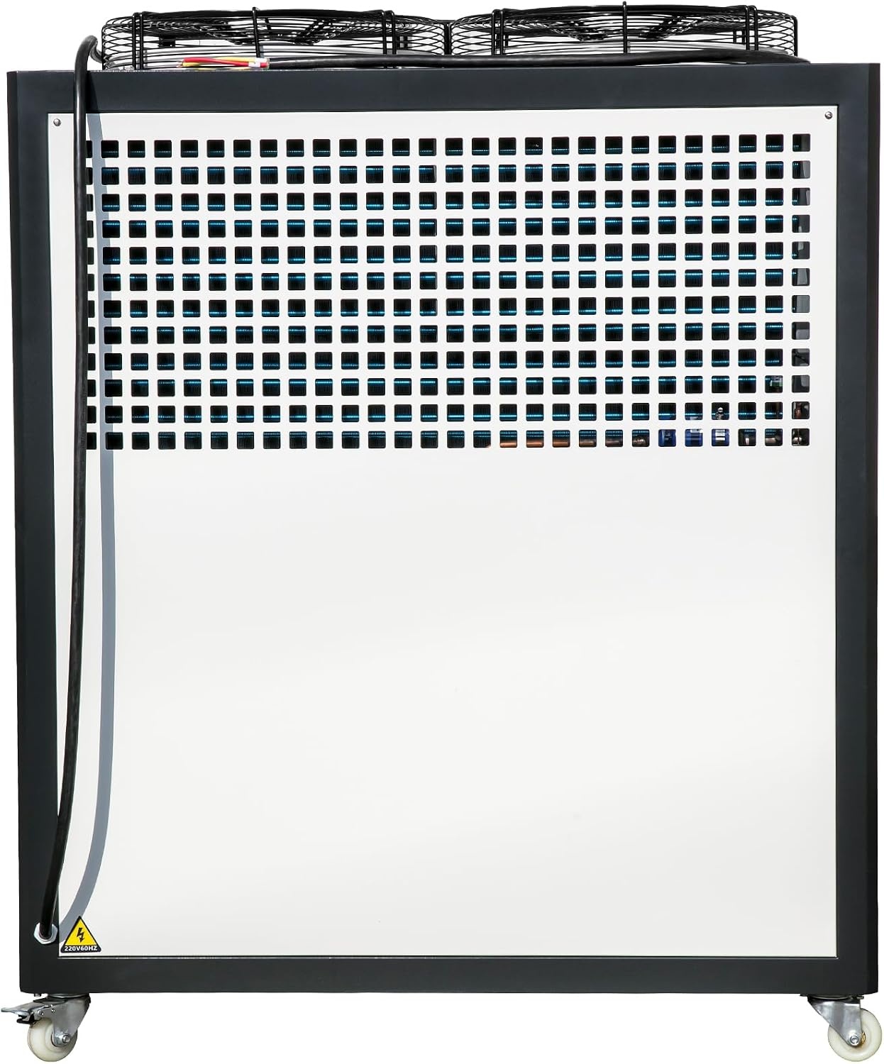 image:imageVEVOR 6Ton Capacity AirCooled Water Chiller 6HP Stainless Steel Portable Digital Microcomputer Control Black