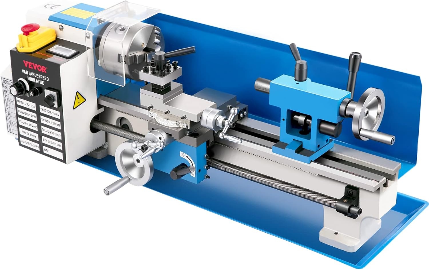 image:imageVEVOR 7x14 Metal Lathe Upgraded Digital Display 550W Variable Speed 2250RPM 3jaw Chuck CNC Mini Lathe Machine Precision Tool Box Benchtop7 x 14