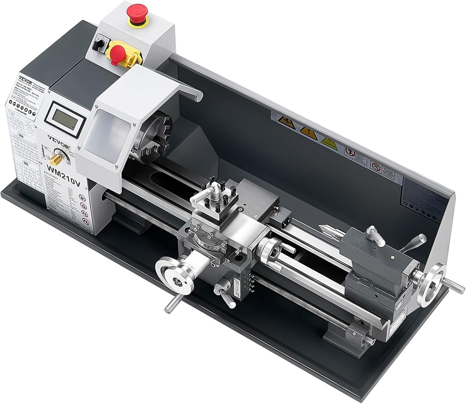 image:imageVEVOR 7x14 Metal Lathe Upgraded Digital Display 550W Variable Speed 2250RPM 3jaw Chuck CNC Mini Lathe Machine Precision Tool Box Benchtop8 x 16Highquality