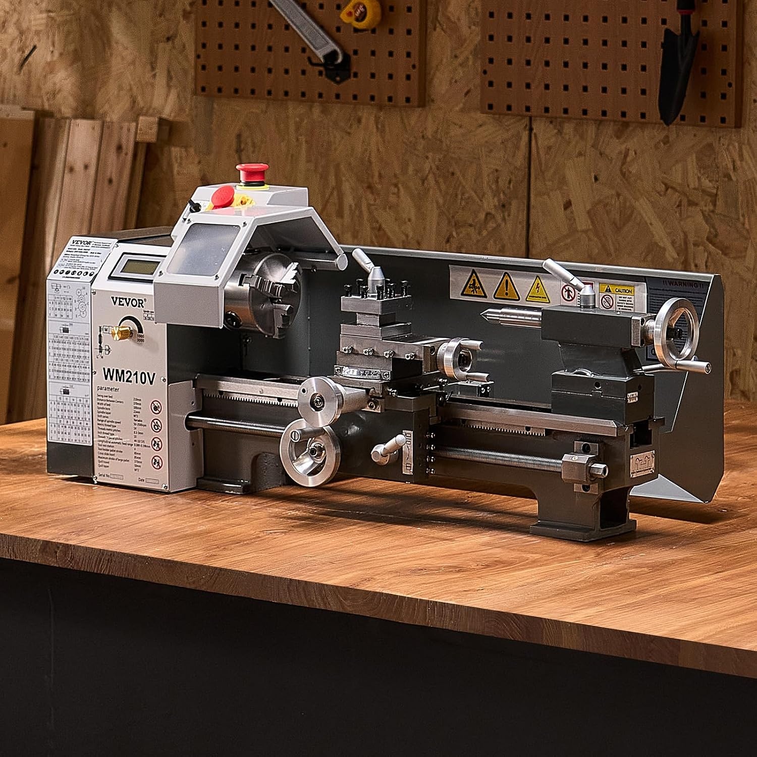 image:imageVEVOR 7x14 Metal Lathe Upgraded Digital Display 550W Variable Speed 2250RPM 3jaw Chuck CNC Mini Lathe Machine Precision Tool Box Benchtop8 x 16Highquality