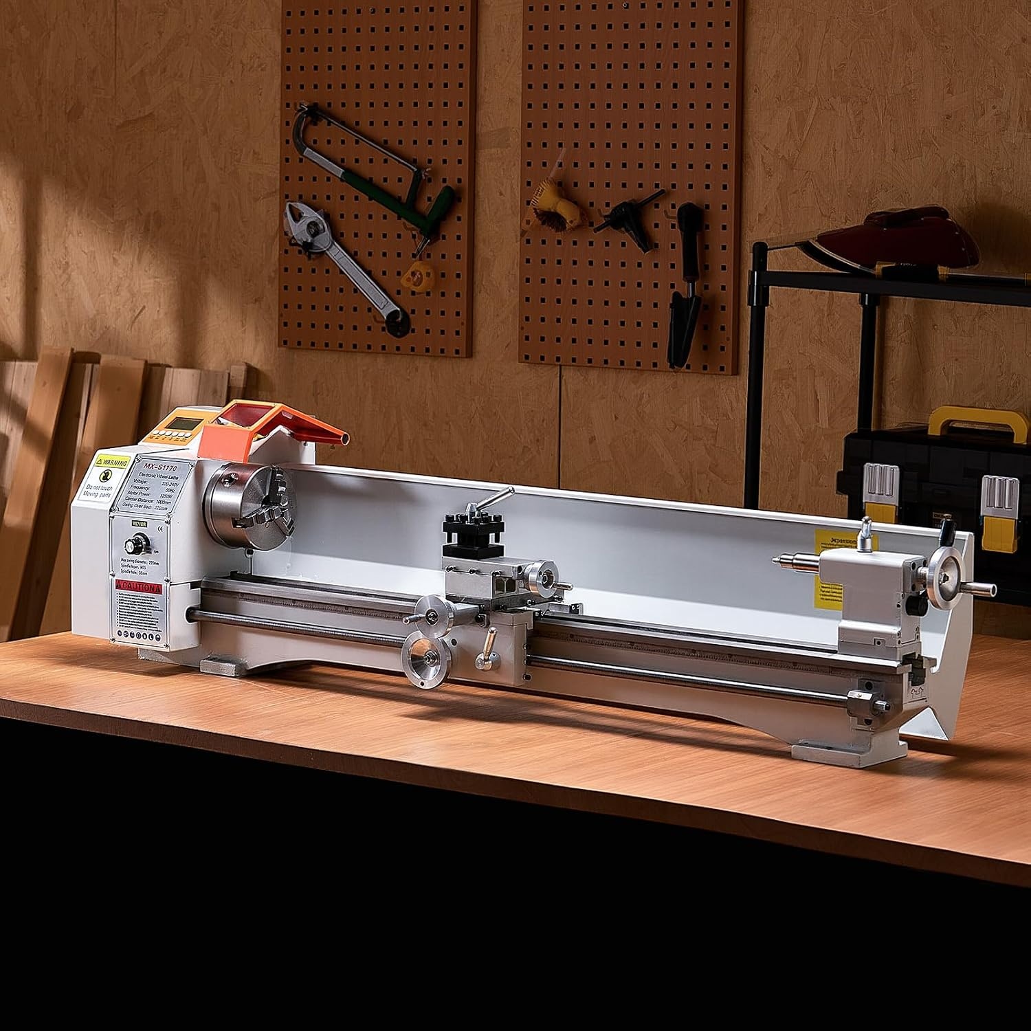 image:imageVEVOR 7x14 Metal Lathe Upgraded Digital Display 550W Variable Speed 2250RPM 3jaw Chuck CNC Mini Lathe Machine Precision Tool Box Benchtop87 x 39Automatic Feed