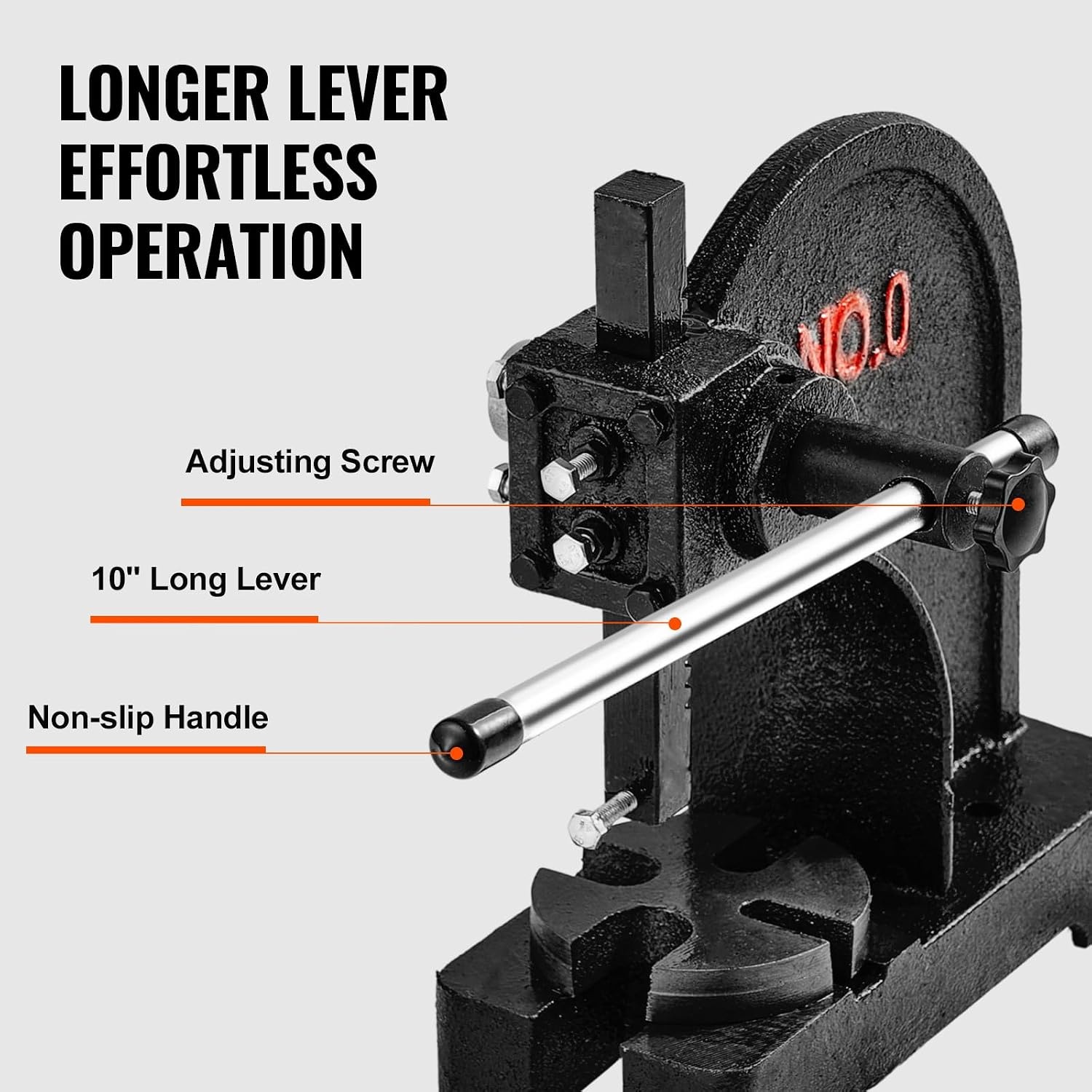 image:imageVEVOR Arbor Press 05 Ton Manual Arbor Press 46 Maximum Height Cast Iron HeavyDuty Manual Desktop Arbor Press Precision Hand Press for Stamping Bending Stretching Forming05T