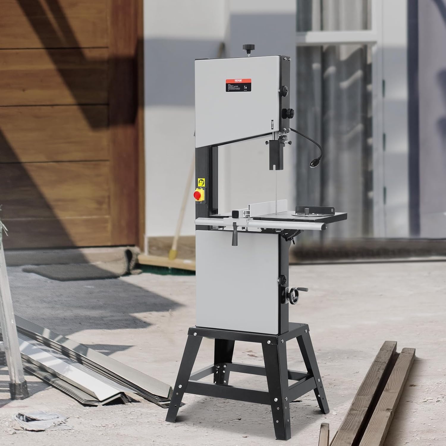 image:imageVEVOR Band Saw 1339Inch Benchtop Bandsaw with Stand 440846 RPM Continuously Viable Speed 1100W 112HP 110V Optimized Work Light and Miter Gauge for Woodworking Aluminum Wood Metal CopperSilver