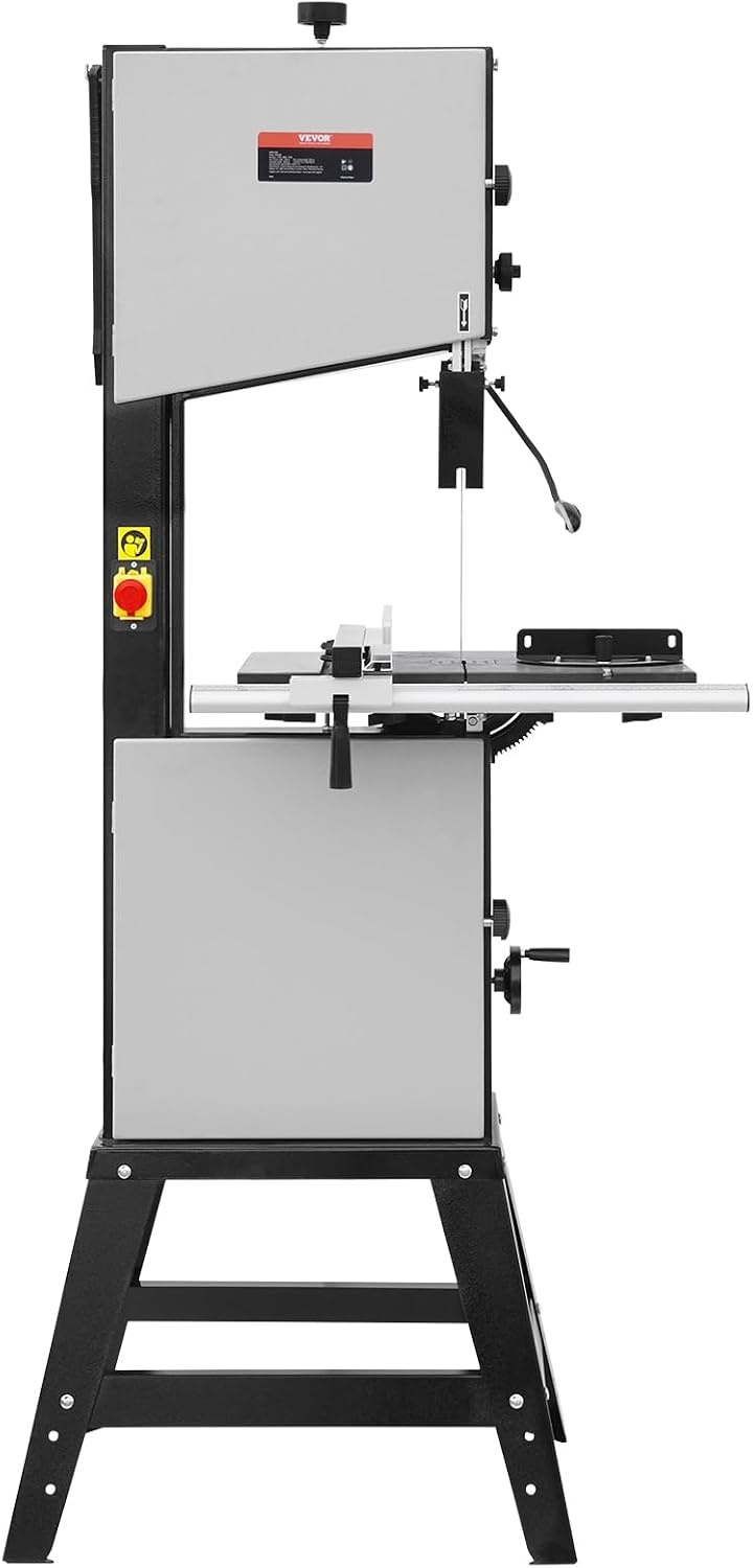 image:imageVEVOR Band Saw 1339Inch Benchtop Bandsaw with Stand 440846 RPM Continuously Viable Speed 1100W 112HP 110V Optimized Work Light and Miter Gauge for Woodworking Aluminum Wood Metal CopperSilver