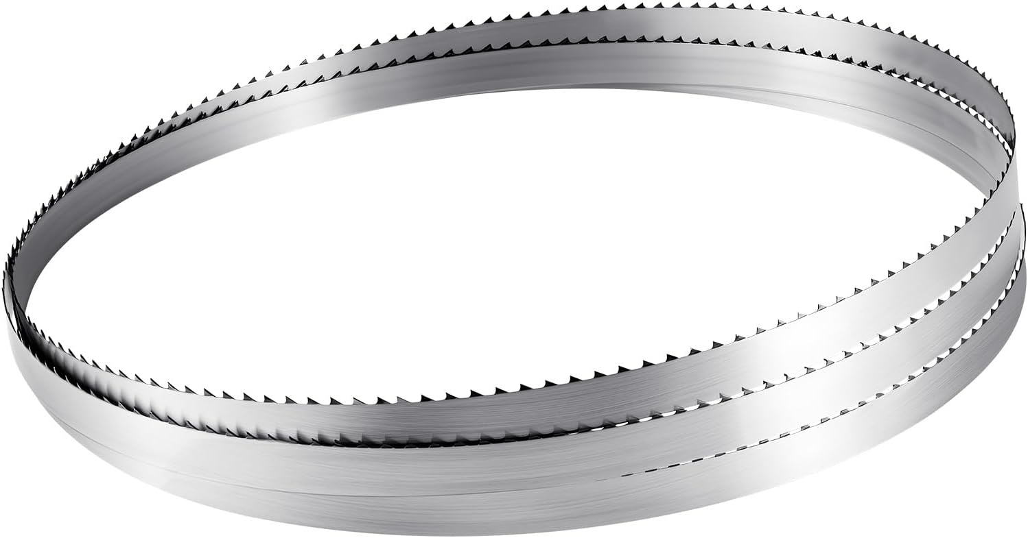 image:imageVEVOR Bandsaw Blade 10945 Inch Length 4 TPI Band Saw Blade with 18 HRC Hardened Sharp Teeth HighStrength Carbon Steel 06 Inch Width Replacement for Major Woodworking Band Saw Brands 1 Pack