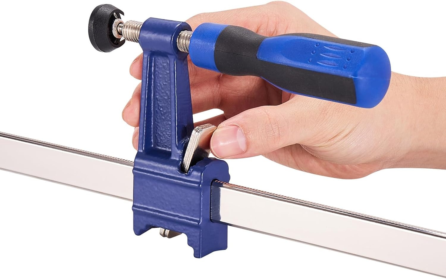 image:imageVEVOR Bar Clamps for Woodworking 2Pack 12 inch and 2Pack 6 inch OneHanded ClampSpreader QuickGrip FClamp with 154 lbs Load Limit Premium Plastic and Steel for Woodworking Metal workingMediumDuty