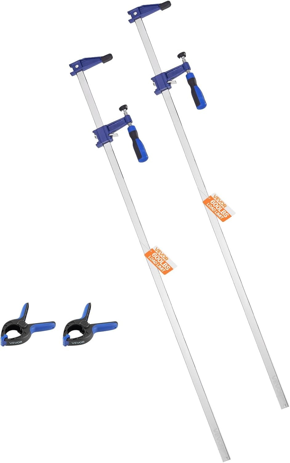 image:imageVEVOR Bar Clamps for Woodworking 2Pack 12 inch and 2Pack 6 inch OneHanded ClampSpreader QuickGrip FClamp with 154 lbs Load Limit Premium Plastic and Steel for Woodworking Metal workingMediumDuty