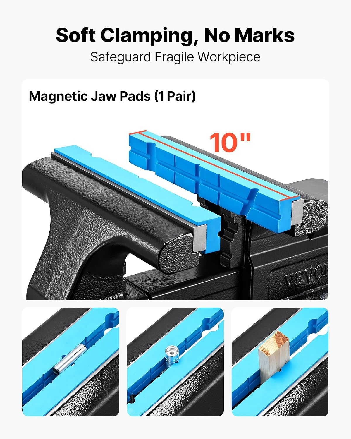 image:imageVEVOR Bench Vise 45inch Jaw Width 33inch Jaw Opening 240Degree Swivel Locking Base Multipurpose Vise wAnvil Heavy Duty Cast Iron Workbench Vise wBolts amp Nuts for Drilling Pipe Cutting for Drilling Grinding Cutting with Large Anvil Area Multipurpose Workbench Vise Heavy Duty Cast Iron with Bolts amp Nuts10inch