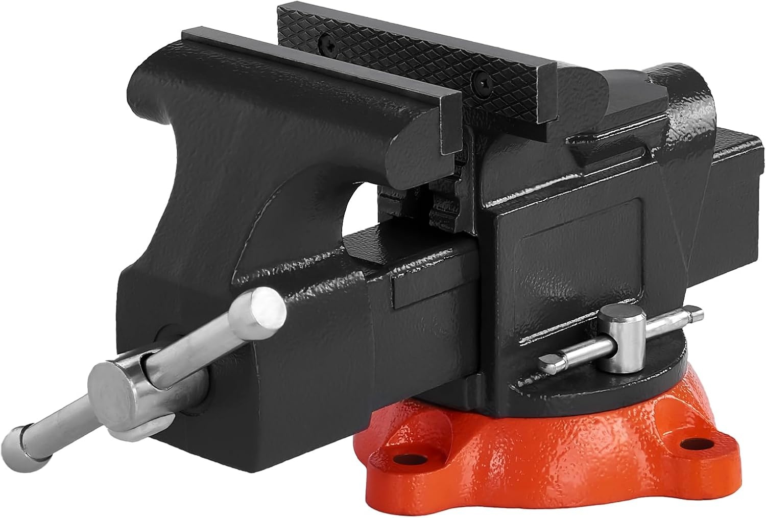 image:imageVEVOR Bench Vise 45inch Jaw Width 33inch Jaw Opening 240Degree Swivel Locking Base Multipurpose Vise wAnvil Heavy Duty Cast Iron Workbench Vise wBolts amp Nuts for Drilling Pipe Cutting for Drilling Grinding Cutting with Large Anvil Area Multipurpose Workbench Vise Heavy Duty Cast Iron with Bolts amp Nuts5inch