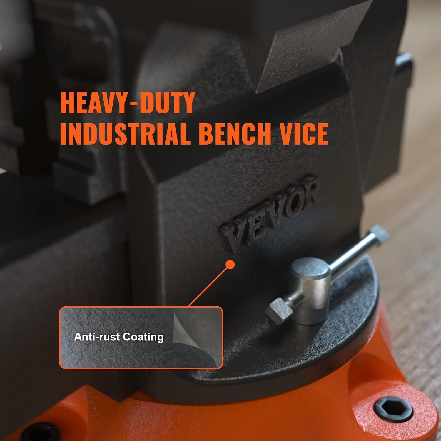 image:imageVEVOR Bench Vise 45inch Jaw Width 33inch Jaw Opening 240Degree Swivel Locking Base Multipurpose Vise wAnvil Heavy Duty Cast Iron Workbench Vise wBolts amp Nuts for Drilling Pipe Cutting for Drilling Grinding Cutting with Large Anvil Area Multipurpose Workbench Vise Heavy Duty Cast Iron with Bolts amp Nuts6inch