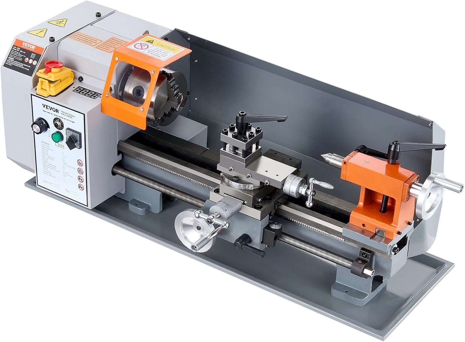 image:imageVEVOR Benchtop Metal Lathe 787 x 1378 in Precision Power Metal Lathe Machine with 502500 RPM Continuously Variable Speed Metal Gears 600W Brush Motor Tool Box for Processing Precision Parts