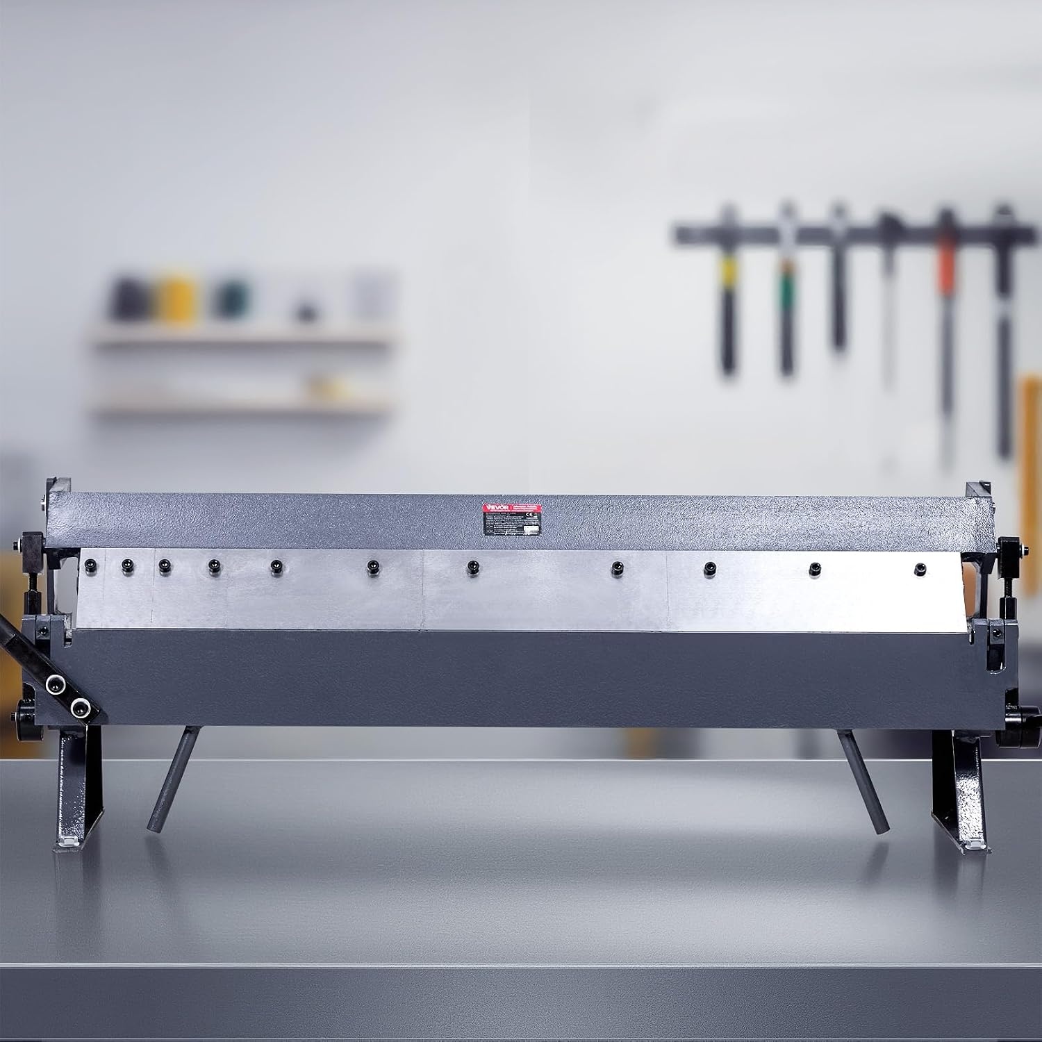 image:imageVEVOR Box and Pan Brake 48 in Sheet Metal Bending Brake16Gauge Mild Steel Capacity 0135 Degree Adjustable Metal Bender Machine with 16 Fingers HeavyDuty Aluminum Folder for Precise Bending36 inch