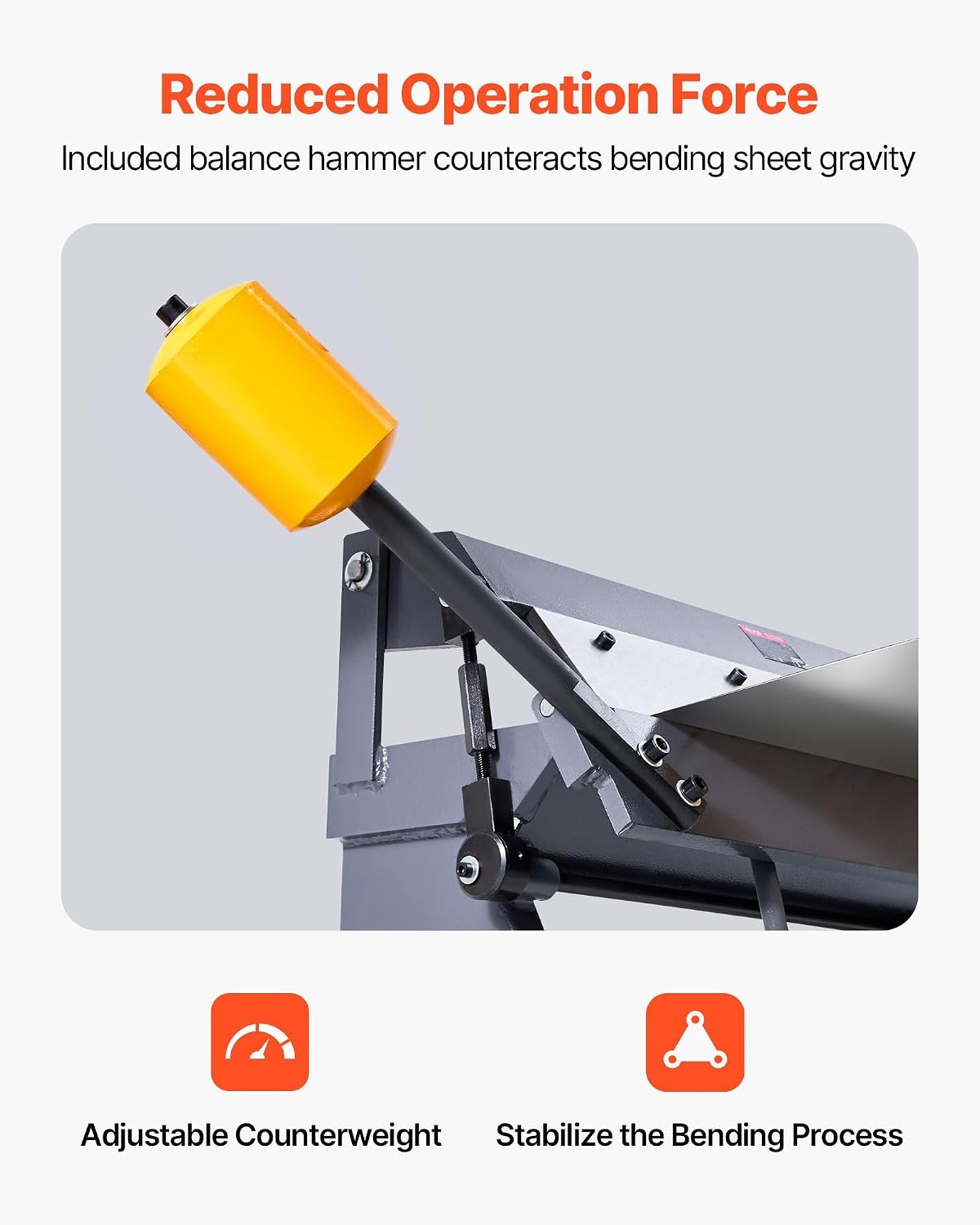 image:imageVEVOR Box and Pan Brake 48 in Sheet Metal Bending Brake16Gauge Mild Steel Capacity 0135 Degree Adjustable Metal Bender Machine with 16 Fingers HeavyDuty Aluminum Folder for Precise Bending36 inch