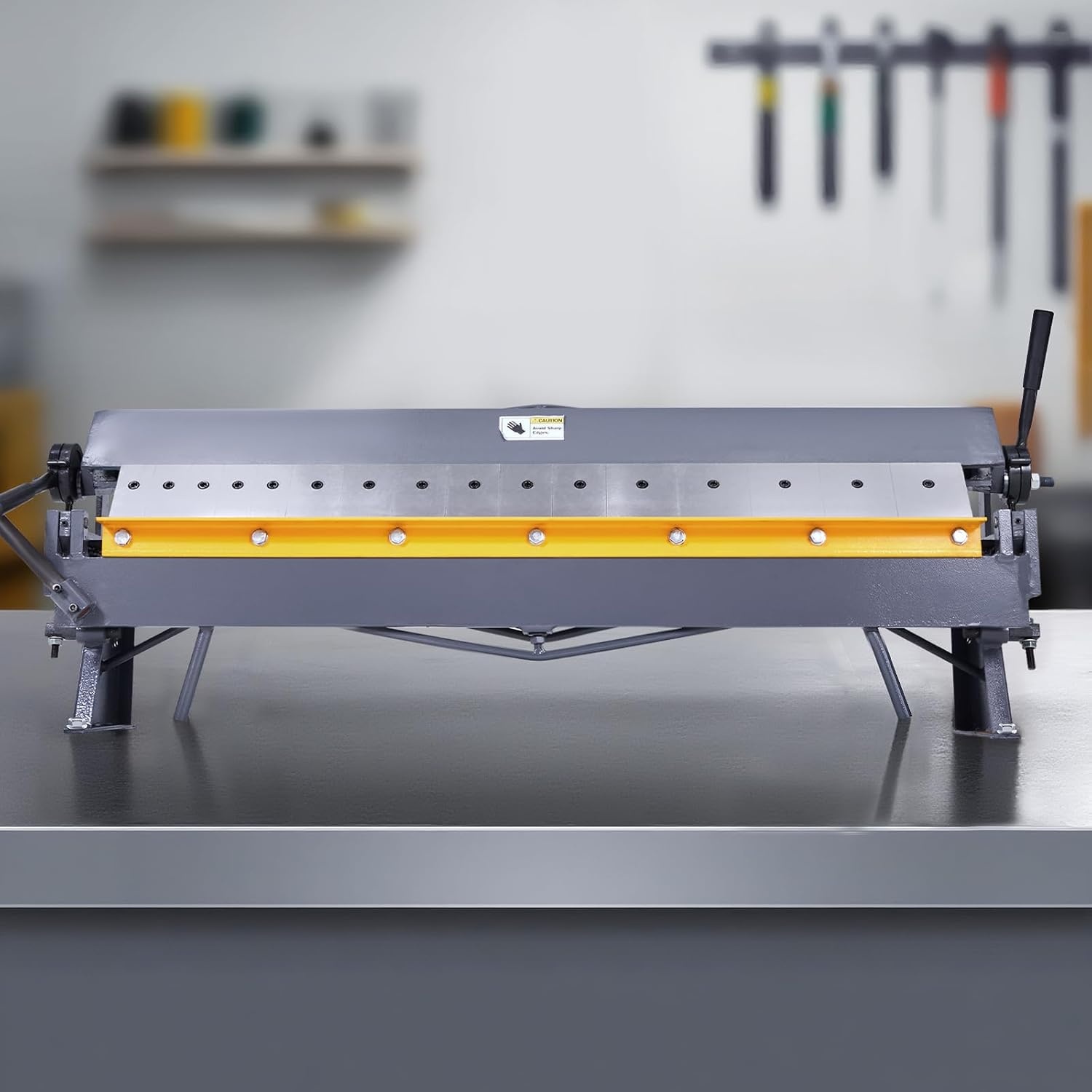 image:imageVEVOR Box and Pan Brake 48 in Sheet Metal Bending Brake16Gauge Mild Steel Capacity 0135 Degree Adjustable Metal Bender Machine with 16 Fingers HeavyDuty Aluminum Folder for Precise Bending50 inch