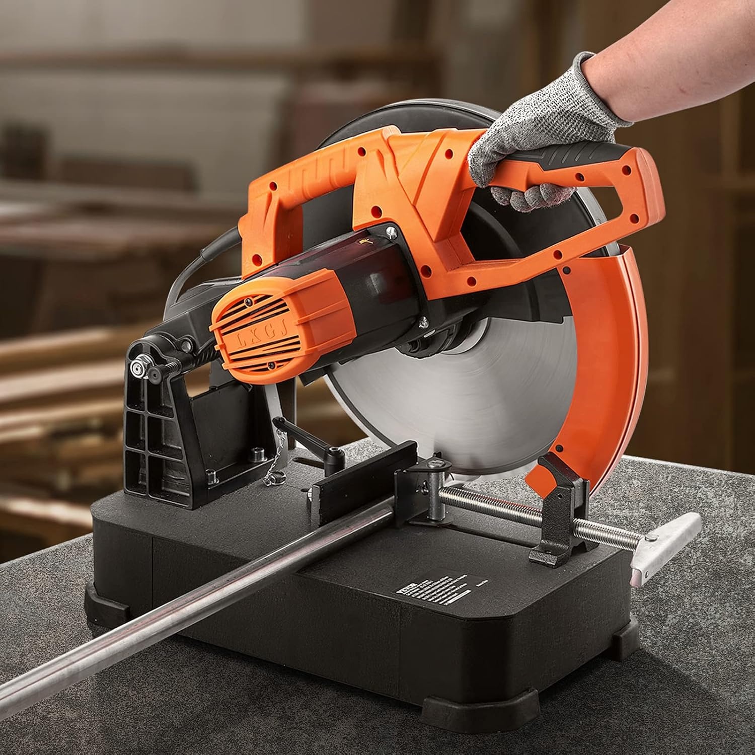 image:imageVEVOR Chop Saw 714 in Stainless Steel Cold Cut Blade 1200 W Motor 4000 rmin Speed 045 Adjustable Cutting Angle Metal Cutting Chop Saw for Metal Square and Flat Tubes IShaped Steels14 2800W
